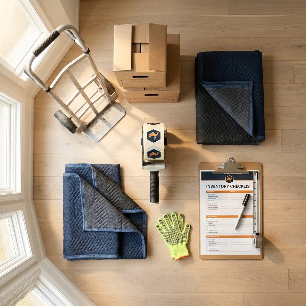 Professional moving supplies and packing materials layout for Wessington Springs residential relocations